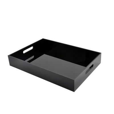 16x12x2inch 5mm PMMA бросило поднос изготовленного на заказ плексигласа ясный акриловый с ручками