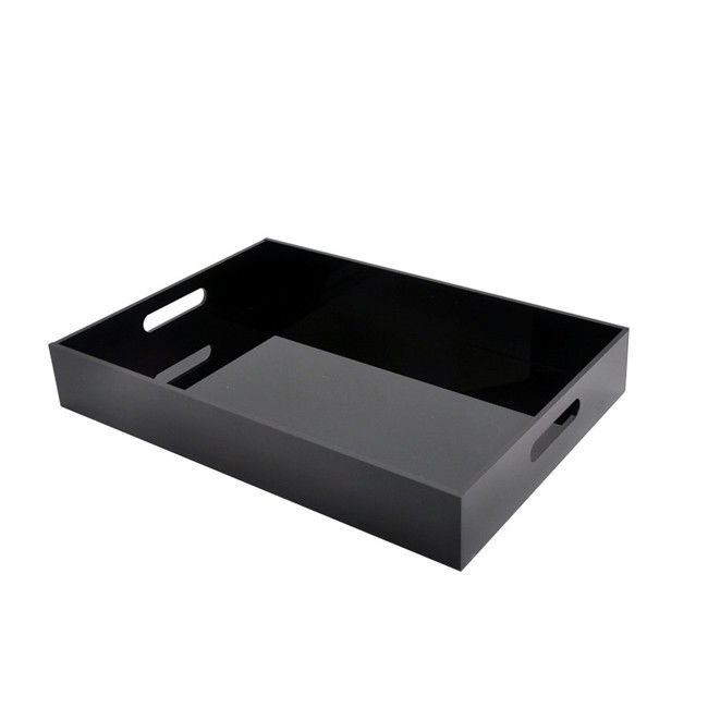 16x12x2inch 5mm PMMA бросило поднос изготовленного на заказ плексигласа ясный акриловый с ручками